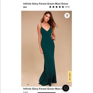 Lulus Infinite Glory Forest Green Maxi Dress